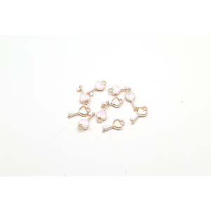 Heart Key Mini Charm -KC Gold - 10pcs