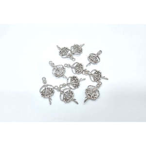 Crystal Ballerina Charm - 10 pcs - 2 Colours