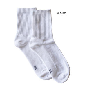 Hosiery: Kid's Cotton Sports Crew 3 Pair Pack Columbine