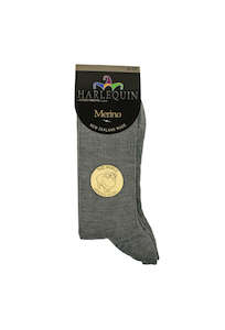 Hosiery: Men's 1x1 Rib Merino Wool Crew Columbine