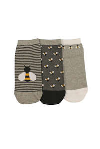 Hosiery: Women's Bees Cotton Liner 3 Pack Liner Columbine