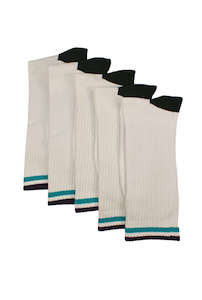 Hosiery: Cotton Sports Crew 5 Pair Pack Columbine