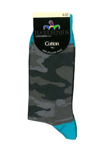 Men's Camo Cotton Crew Columbine