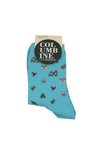 Men's Christmas Novelty Cotton Crew Columbine