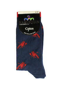 Hosiery: Men's Lobster Cotton Crew Columbine