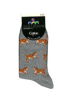 Hosiery: Men's Tiger Cotton Crew Columbine