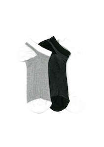 Women's Mesh Knit Cotton Liner 3 Pair Pack Columbine