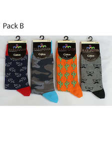 Men's Cotton Crew Socks 4 Pair Pack Columbine