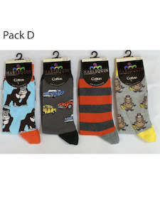 Men's Cotton Crew Socks 4 Pair Pack Columbine