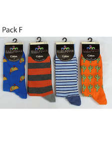 Men's Cotton Crew Socks 4 Pair Pack Columbine