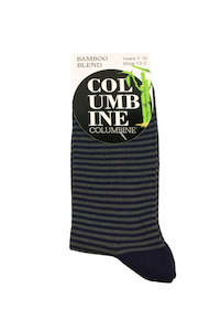 Kid's Bamboo Stripe Crew Columbine