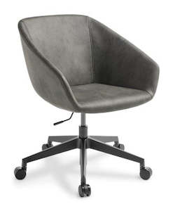 Furniture: Barker with 5-star Base -  Black Aluminium