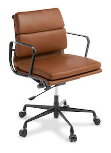 Eames Replica Softpad Mid Back -  Black Frame