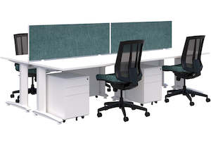 Energy 1500 Desk Package - 4 person (2 Pod Inline Desk)