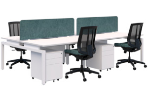 Balance 1500 Desk Package - 4 person pod (Back to Back)