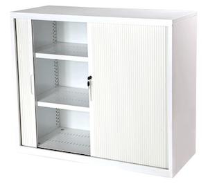 Proceed Tambour 3 Tier Unit (1020mm high) - White