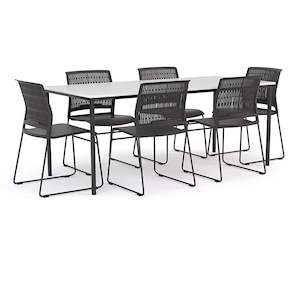 Ergoplan 1800 wide Canteen Table and Stax Chair Package