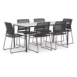 Ergoplan 1600 wide Canteen Table and Stax Chair Package