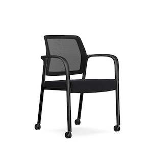 Edison Mesh Meeting Chair On Castors