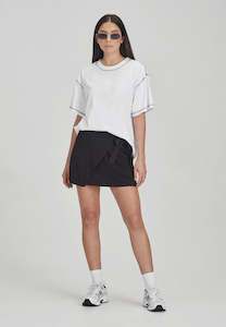 Clothing: COMING SOON / MINI WRAP SKIRT, BLACK