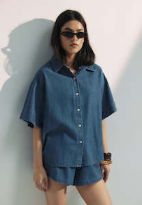 Coming Soon / Boyfriend Shirt, Chambray