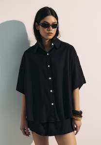 Coming Soon / Boyfriend Shirt, Black