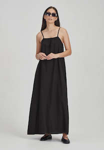 Clothing: COMING SOON / LINEN BLEND SUNDRESS, BLACK