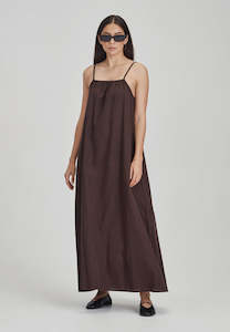 Coming Soon / Linen Blend Sundress, Cocoa