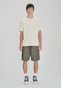 Clothing: COTTON WALKSHORT, OLIVE GREY