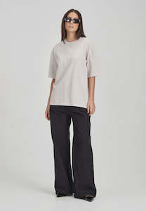 HEAVY LONGLINE TEE, PUMICE