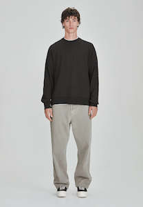 Clothing: HEAVY WAFFLE LS, VINTAGE BLACK