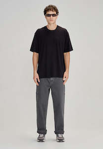 HEMP JERSEY SS TEE, VINATGE BLACK