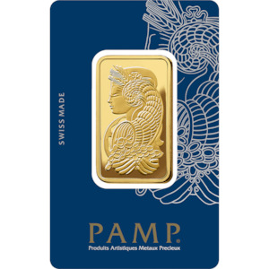 1 Oz Gold Minted Bar PAMP Suisse Fortuna