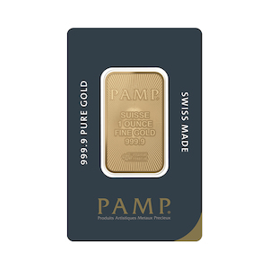 1oz Gold Bar – PAMP Suisse 999.9 Pure