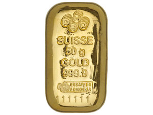 50g Gold Cast Bar PAMP Suisse