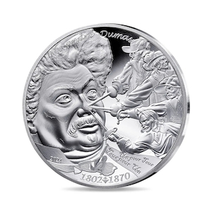 Alexandre Dumas 10€ Silver coin – Circulating quality – 2024