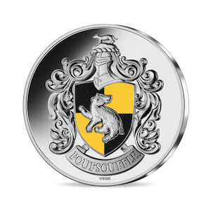 Herb manufacturing - processed: Harry Potter Hufflepuff – 10euro Silver colorised – Circulating Quality 2022