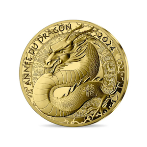 2024 Year of the dragon 50€ 1/4oz Gold coin – Paris Mint