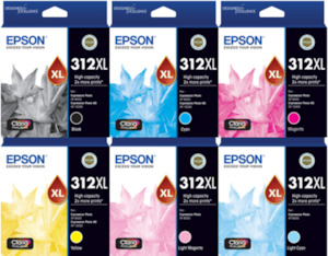 Epson 312XL High Capacity Bundle of 6