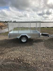 8x5 Single Axle 900mm High Caged Tilt Trailer - GIVE US A CALL