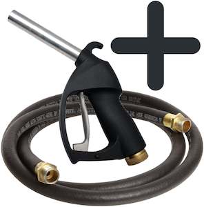 Hose: Ketta KT petrol hose kit with 6 m x 25 mm (1 inch) hose and Piusi Self 3000 manual fuel dispensing nozzle