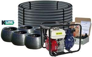 Irrigation Equipment: Ketta K-Line 5 pod Farm Pack irrigation system with Honda GX160 FKT pump and full hose kit