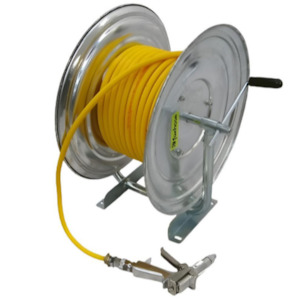 Plumbing: Sauro Rossi Staffa Farm Duty spray hose reel with K-pistol and 10 mm (3/8 inch) ag spray hose