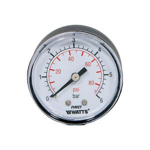 Plumbing Fittings: WHI-6BARPG - 6 Bar Pump Pressure Gauge