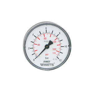 Plumbing Fittings: WHI-12BARPG - 12 Bar Pump Pressure Gauge