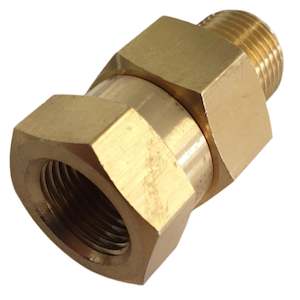 Ketta 1900-100 swivel 3/8 inch NPT(M to F) brass inline 20 bar (300 psi)