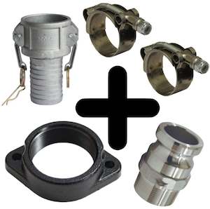 Plumbing Fittings: Ketta HP9876 2 inch BSP(F) flange and 50 mm (2 inch) camlock kit for KA-2.75D submersible pumps