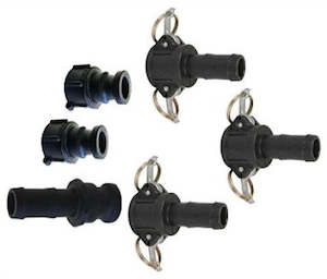 Plumbing Fittings: Camlock kit poly 25 mm (1 inch) 6 piece