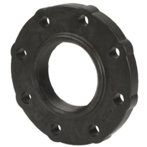 Ansi Flanges: Banjo 4 inch NPT(F) ANSI flange female threaded 8 x bolt Polypropylene