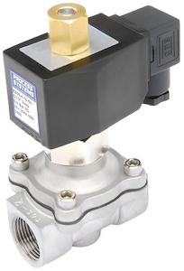 Solenoid Valves: ES56 Stainless steel solenoid valve normally open 1 inch BSP port size 0 - 7 bar 12 CV